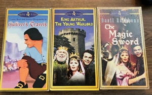 The Magic Sword, King Arthur the Young Warlord, Gulliver's Travels VHS - Bild 1 von 1