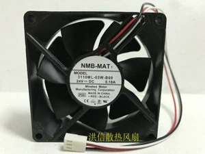 1pcs  NMB 3110ML-05W-B69 DC24V 0.18A 8CM 8025 Inverter Cooling Fan 3pin - Picture 1 of 4