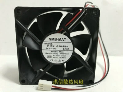 1pcs  NMB 3110ML-05W-B69 DC24V 0.18A 8CM 8025 Inverter Cooling Fan 3pin - Image 1 of 4