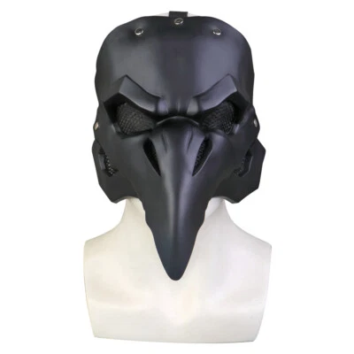 OW Reaper Mask Cosplay Nevermore Plague Doctor Bird Beak Mask PVC Halloween Prop - Image 1 of 4