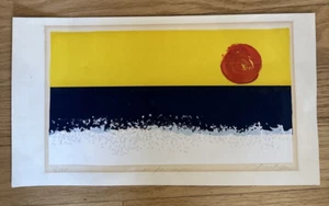 Vintage P. (Peggy) CHRISTGAU Serigraph Signed Numbered "Surf's Up" - Picture 1 of 7