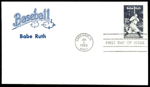 1983 Babe Ruth First Day Cover Baseball Artopages Cachet-Blue - Picture 1 of 2