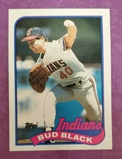 1989 Topps #509 Bud Black Cleveland Indians Baseball Card - PC Quality & TTM