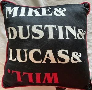 Netflix Stranger Things Mike Dustin Lucas & Will  Throw Pillow New - Picture 1 of 2