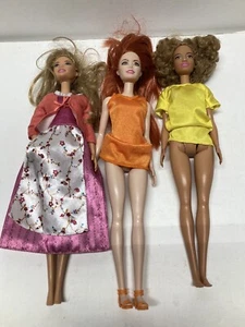 Lot Of 3- Mattel Barbie Dolls With Clothes - Picture 1 of 13
