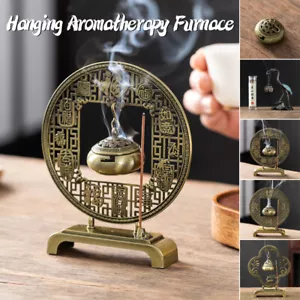 Hanging Aromatherapy Furnace Lotus Flower Incense Burner Blessing Home Decora - Picture 1 of 20