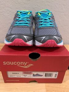 Saucony Guide 9 Girl's Running Shoe, Grey, US 4.5, S98000-7, NEW