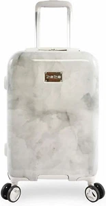 New BEBE Lilah 21" Hard side Carry-on Spinner Luggage Marble Print Gray - Picture 1 of 8