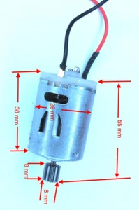 Hochleistungs Motor Kleinmotor regelbar 3- 6 V Zahnrad ist aus Metall - Bild 1 von 3