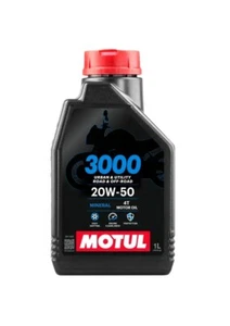 FLASCHE 1 EIN LITER MOTORÖL MOTUL 3000 4T 20W50 MINERALISCH FÜR 4T MOTOREN - Bild 1 von 1