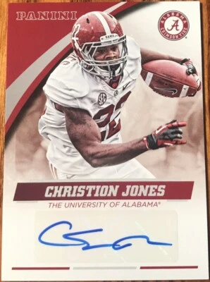 2015 Panini Alabama Team Collection Autograph Christion Jones CJ-AL Crimson Tide - Image 1 of 2