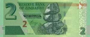 Simbabwe 2 Dollar 2019 HYBRID UNC - Bild 1 von 3