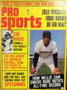 PRO SPORTS ~ May 1966 ~ Willie Mays cover - Picture 1 of 5