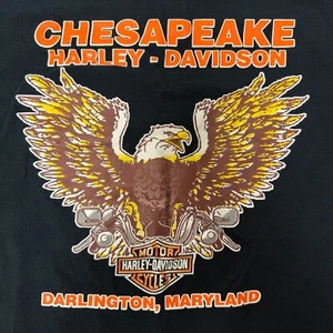 Vintage Harley Davidson CHESAPEAKE Darlington Maryland Motorcycle BIKER T Shirt - Picture 1 of 6