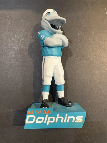 Miami Dolphins T.D. Mascot Indoor Out 12" Resin Figure Statue NFL Tyreek Hill Cover