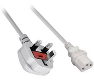 UK PLUG TO IEC C13 COLD MAINS POWER KETTLE LEAD TV LED PC MONITOR AC POWER CABLE - Picture 1 of 1
