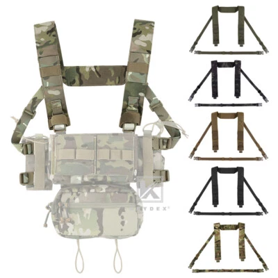 KRYDEX Taktische H Harness Geschirr Schultergurt für MK3/4 D3CRM Brust Chest Rig