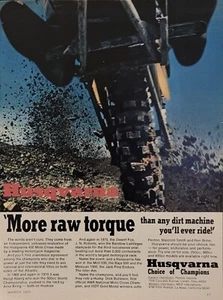 1972 Husqvarna 400 Moto Cross Motorcycle Print Ad - Picture 1 of 1