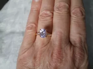 Sapucaia Quartz & Zircon ring, 1.87 carats, size N/O, 2.18 grams 9K Yellow Gold - Picture 1 of 12