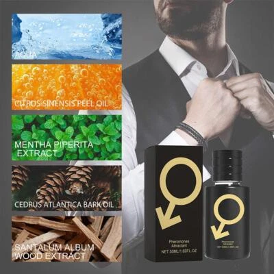 Pheromone Perfume Spray Aphrodisiac Golden For Men to Attract Women^uk| - Image 1 of 4