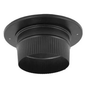 Duravent DuraBlack Stove Pipe 6in. Diameter Snap-Lock Adapter w/ Trim 6DBK-ADSL - Picture 1 of 1