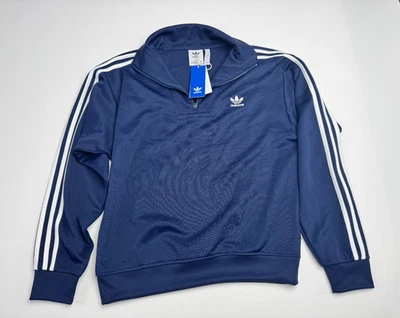 Adidas Adicolor Funnel Neck Track Top Mens Activerwear Jacket Night Indigo S NWT - Image 1 of 4