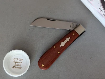 GEC Great Eastern Cutlery #93 Tidioute Ramfoot 933124 Natural Linen Micarta - Image 1 of 4