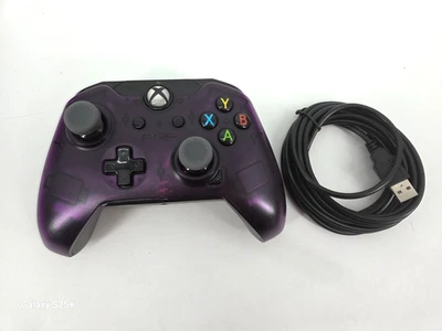 Xbox One PDP Purple Wired Controller 048-082 W/ Cable * Tested Works * - Image 1 of 3