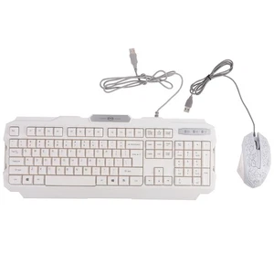 1 Setzen Computertastatur ergonomische RGB -Multimedia -Tastatur - - Photo 1/12