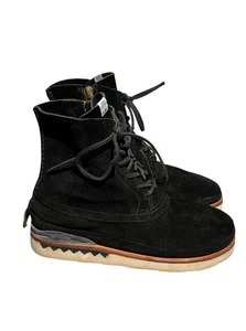 Men’s Black Visvim Suede Boots Size US 8 UK 7 - Picture 1 of 9