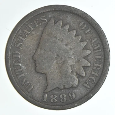 1889 Indian Head Cent AC Average Circ *5528 - Image 1 of 3