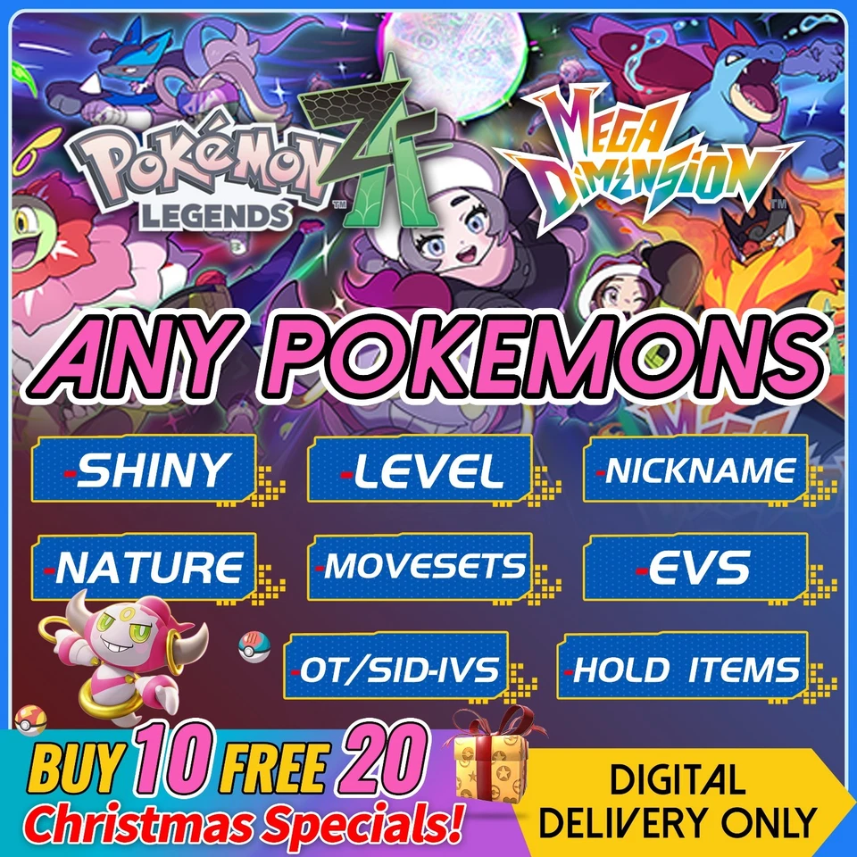 Custom Pokémon Legends ZA | 6 IV / Shiny / Your OT / ALPHA /  BUY 10 FREE 20 ! - Image 1 of 1