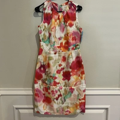 Vestido de casamento KATE SPADE tamanho 6 Bowden aquarela bainha sem mangas multicolorido - Imagem 1 de 4