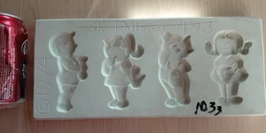 SK Potters 493 Four 4.5" T Kids Slip Casting Ceramic Molds 1033 - Picture 1 of 1