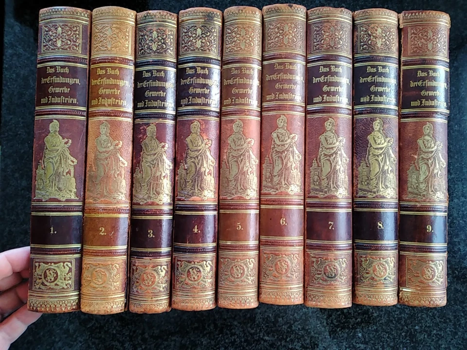 Das Buch der Erfindungen, Gewerbe und Industrien Band 1-9 Erhaltung 1884-1893 - Bild 1 von 4