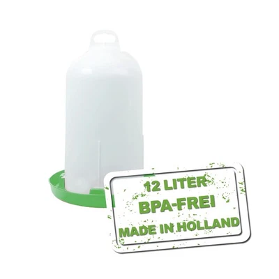 Wassertränke Doppelmanteltränke Hühner  - 12 Liter Grün -  für Hühner/Wachteln - Bild 1 von 4
