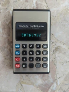 Vintage Casio P-810 Pocket Mini Calculator getestet funktioniert Japan - Bild 1 von 7