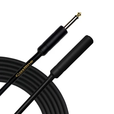 Castline Gold Guitar 1/4 TS Straight 1/4 TS Female Unbalanced Cable Mogami 2524 - Image 1 of 4