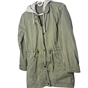 Hollister Women’s Military Utility Cargo Jacket  Green Vintage VTG Y2K Preppy - Picture 1 of 9