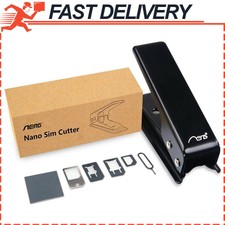 Aerb Nano Sim Card Cutter with Nano-Micro Sim Adapters for Cellphones, Black