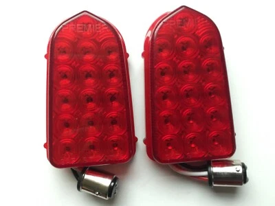 Линзы для задних фонарей 1949 1950 Chevrolet Styleline Fleetline красные светодиодные - 2 шт - Изображение 1 из 4