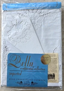Set Handarbeit bestickt Cutwork 4 Tischsets & 4 Servietten Handarbeit weiß - Bild 1 von 9