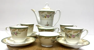 Juego de café Noritake cafetera tazas y platillos Demitasse X 4 tazón de leche y azúcar - Imagen 1 de 22