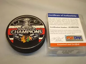 Dave Bolland Signed Blackhawks 2010 Stanley Cup Champs Hockey Puck PSA/DNA COA - Picture 1 of 4