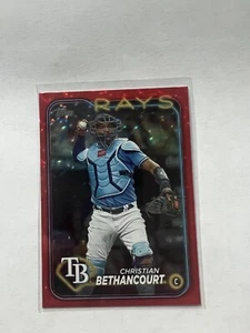 2024 Topps Series 1 Red Foilboard Christian Bethancourt 177/199 Tampa Bay Rays - Picture 1 of 1