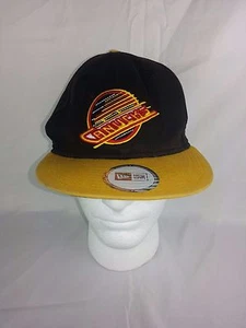 Vancouver Canucks New Era NHL Equipo de Hockey 59FIFTY Gorra Snapback Sombrero Negro Amarillo - Imagen 1 de 6