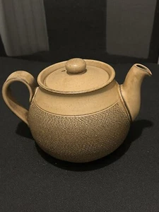 Denby Cotswold Brown Textured Large Teapot Vintage Mid-Century Stoneware Pottery - Picture 1 of 11