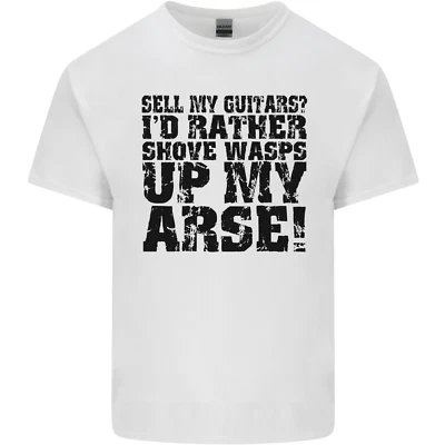 Sell My Guitars? Guitar Guitarist Funny Mens Light Cotton T-Shirt - Image 1 of 4