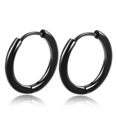 10PCS Stack Hoop Nose Ear Hinged Tragus Ring Septum Clicker Surgical Steel  - Image 1 of 4