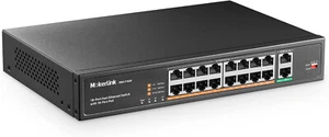 MokerLink 18 Port Gigabit PoE Rackmount Ethernet Network Switch - NEVER USED! - Afbeelding 1 van 7